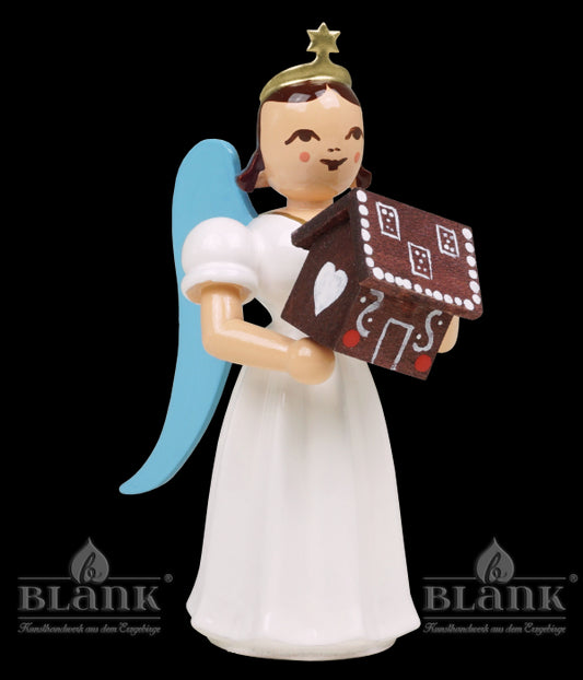 Langrockengel mit Pfefferkuchenhaus, farbig