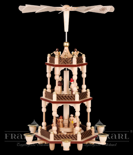 Weihnachtspyramide Christi Geburt, 2 Etagen