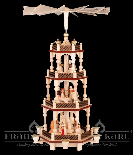 Weihnachtspyramide Christi Geburt, 3 Etagen