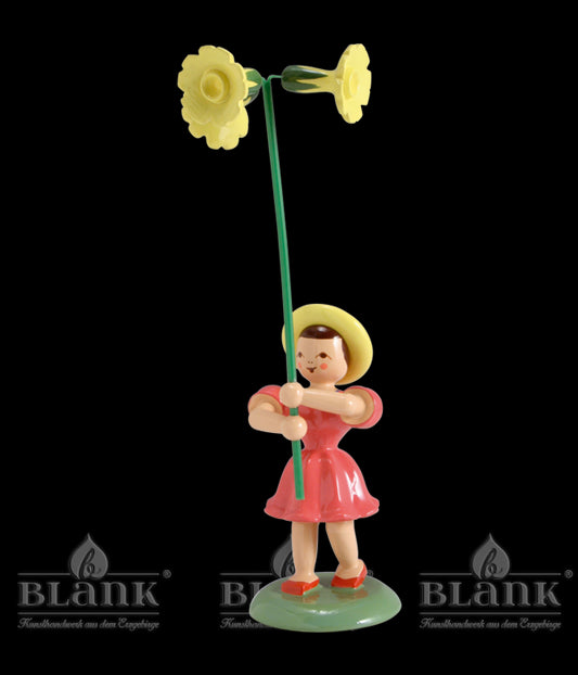 Blumenkind mit Primel, farbig