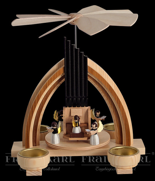 Tischpyramide mit Teelichthaltern Dom mit Engeln