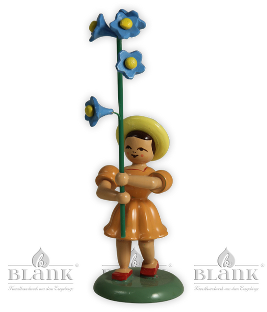 Blumenkind mit Vergissmeinnicht, farbig