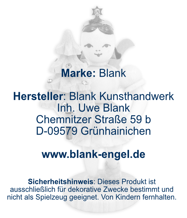 Kurzrockengel mit Bäumchen und Preciosa-Kristallen