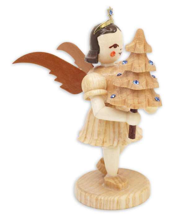 Kurzrockengel mit Bäumchen und Preciosa-Kristallen