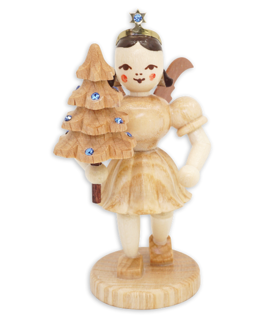 Kurzrockengel mit Bäumchen und Preciosa-Kristallen