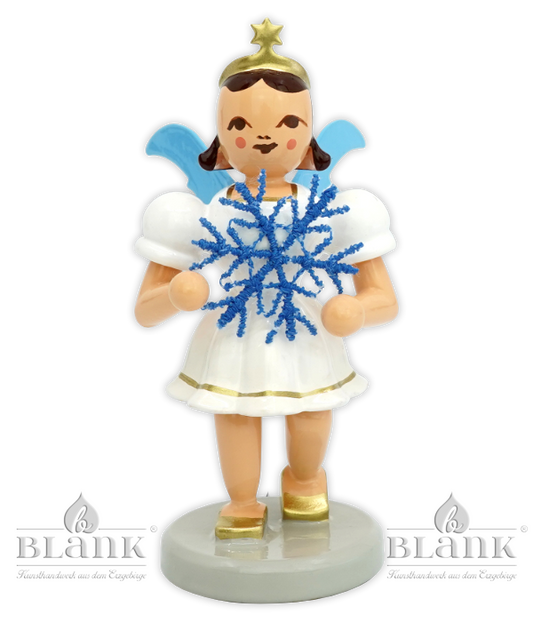 Kurzrockengel mit Schneeflocke Plauener Spitze, farbig