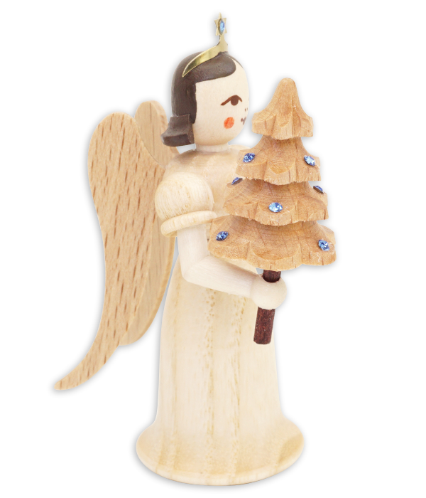 Langrockengel mit Bäumchen und Preciosa-Kristallen