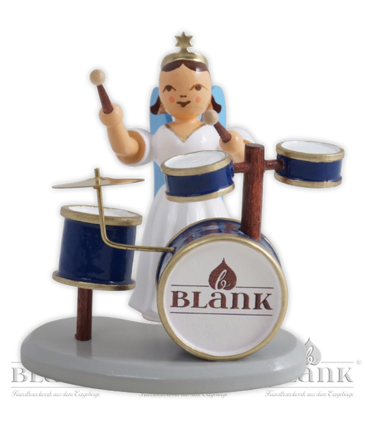 Langrockengel mit Schlagzeug, farbig