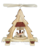 Pyramide mit Rehe, gesandelt - 22 cm