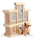 Engel an der Orgel-Naturholz